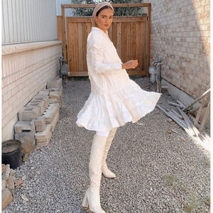 Dress Jacquard Flowy H&M Cream NWT